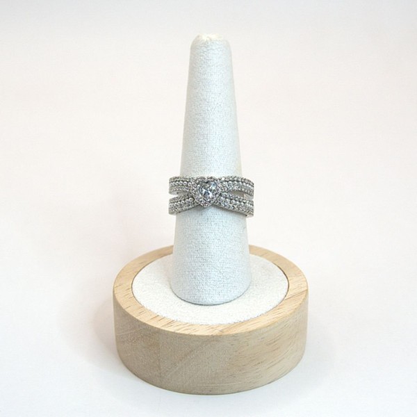 Ατσάλινο ασημί δαχτυλίδι με καρδιά 