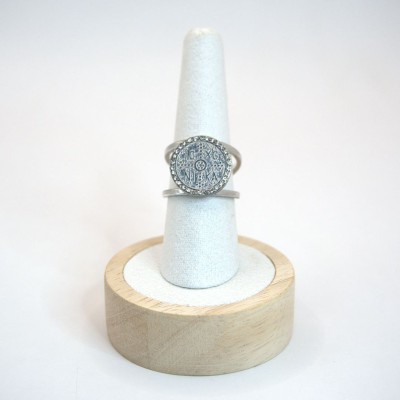 Ατσάλινο ασημί δαχτυλίδι Κωνσταντινάτο