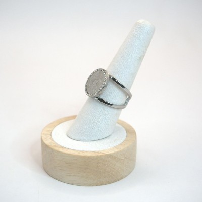 Ατσάλινο ασημί δαχτυλίδι Κωνσταντινάτο