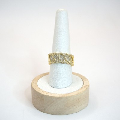 Ατσάλινο δαχτυλίδι με παραλληλόγραμες πέτρες