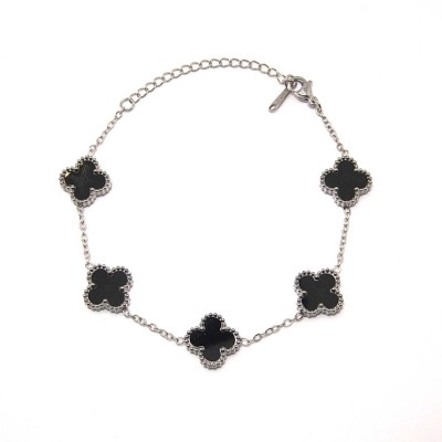 Ατσάλινο βραχιόλι τύπου σταυρουδάκια σε μαύρο χρώμα