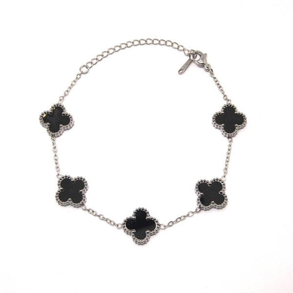 Ατσάλινο βραχιόλι τύπου σταυρουδάκια σε μαύρο χρώμα