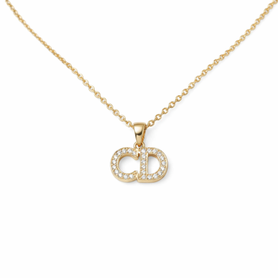 Κολιέ από ανοξείδωτο ατσάλι σε χρυσό χρώμα με στρας