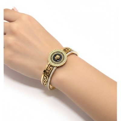 Ατσάλινη χειροπέδα διακοσμημένη με μαίανδρο και μοτίφ "Μέδουσα"