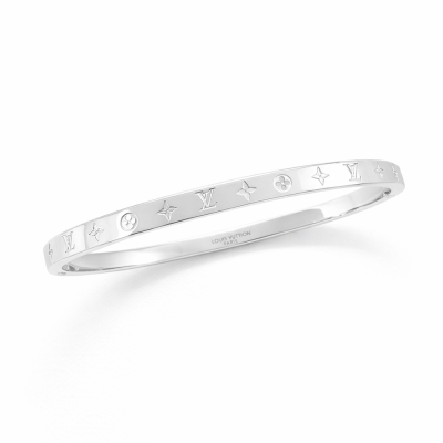 Ατσάλινη χειροπέδα με ιδιαίτερο λιτό σχέδιο σε ασημί χρώμα