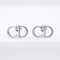Ασημί καρφωτά σκουλαρίκια με μοναδικό σχεδιο με γράμματα